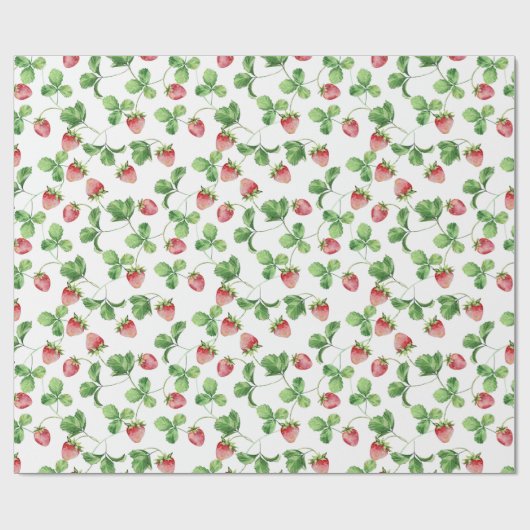 Papier Cadeau Fraise (Plat)