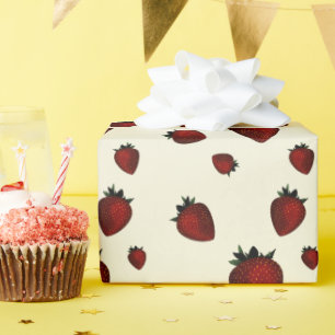 Papier Cadeau fraise