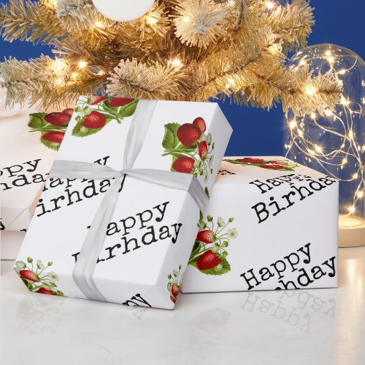 Papier Cadeau Fraise (Vacances)