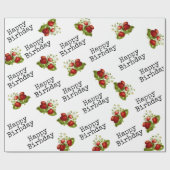 Papier Cadeau Fraise (Plat)
