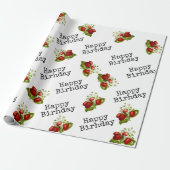 Papier Cadeau Fraise (Déroulé)