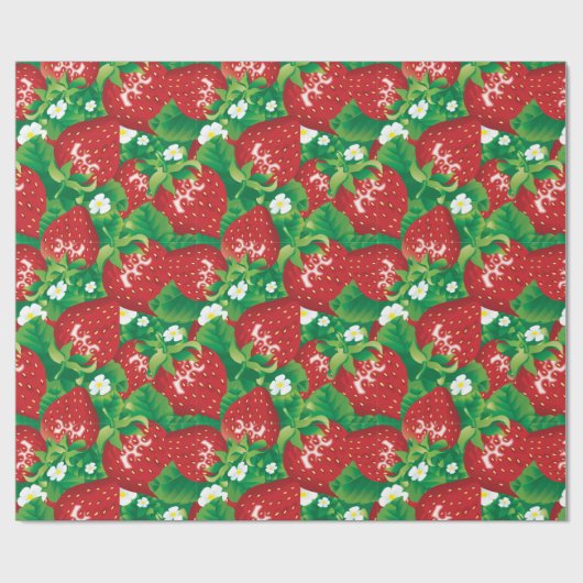 Papier Cadeau Fraise (Plat)
