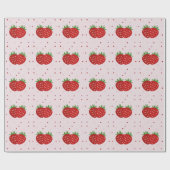 Papier Cadeau Fraise (Plat)