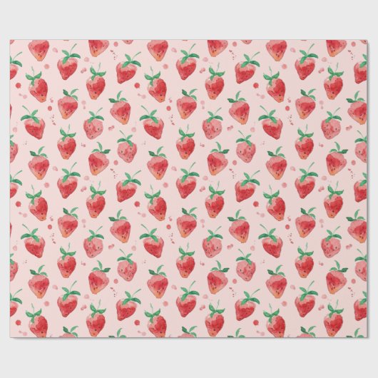 Papier Cadeau Fraise (Plat)