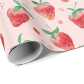 Papier Cadeau Fraise (Coin rond)