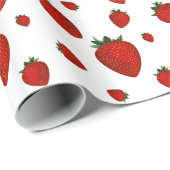 Papier Cadeau fraise (Coin rond)