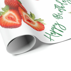 Papier Cadeau Fraise 