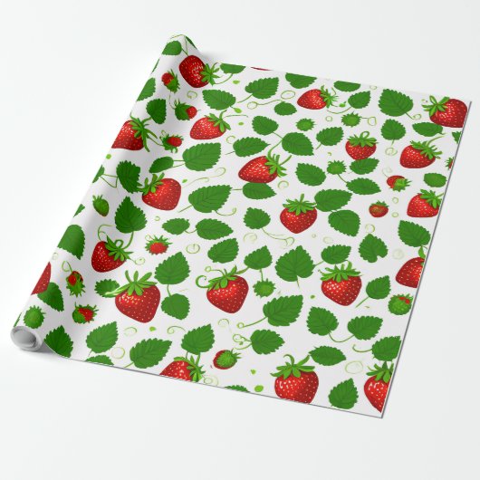Papier Cadeau fraise (Déroulé)