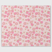 Papier Cadeau Fraise Daisy & Papillon (Plat)