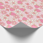 Papier Cadeau Fraise Daisy & Papillon (Coin)