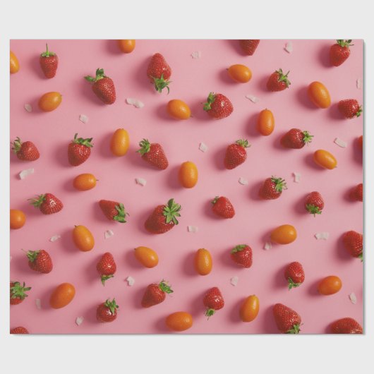 Papier Cadeau Fraise et tomate (Plat)