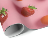 Papier Cadeau Fraise et tomate (Coin rond)