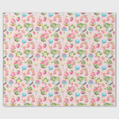 Papier Cadeau Fraise Gnome Garden Anniversaire de la petite fill (Plat)