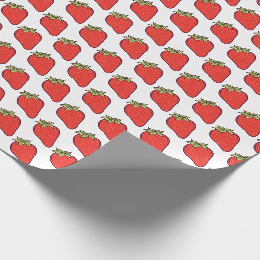 Papier Cadeau Fraise mignonne (Coin)