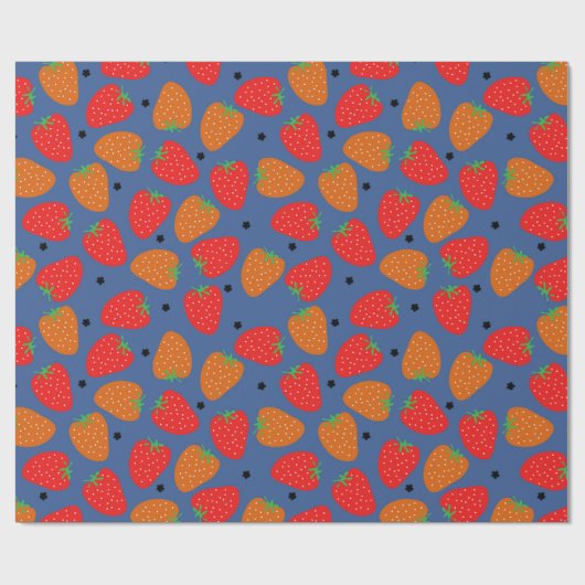 Papier Cadeau Fraise sucrée (Plat)