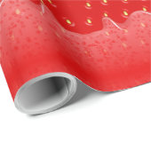 Papier Cadeau Fraise Texturée Arrière - plan confiture de fruits (Coin rond)