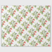 Papier Cadeau Fraises (Plat)