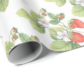 Papier Cadeau Fraises (Coin rond)