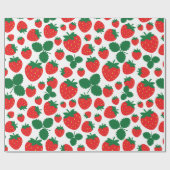 Papier Cadeau Fraises (Plat)