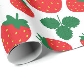 Papier Cadeau Fraises (Coin rond)