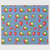 Papier Cadeau Fraises (Plat)