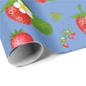 Papier Cadeau Fraises (Coin rond)