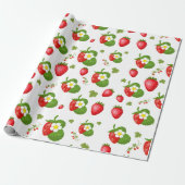 Papier Cadeau Fraises (Déroulé)