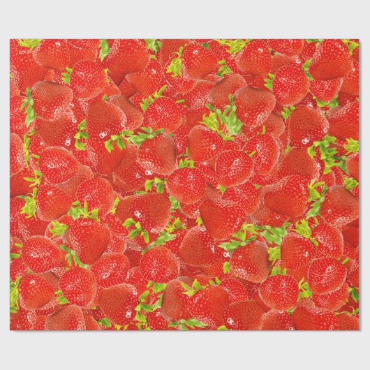 Papier Cadeau Fraises (Plat)