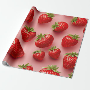 Papier Cadeau Fraises