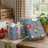 Papier Cadeau Fraises