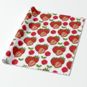 Papier Cadeau Fraises (Déroulé)