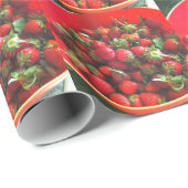 Papier Cadeau Fraises (Coin rond)