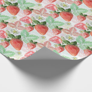 Papier Cadeau fraises, baies, rouges, fraîches, mûres, sucrée