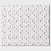 Papier Cadeau Fraises d'aquarelle Berry (Plat)