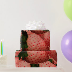 Papier Cadeau Fraises de terre cuite