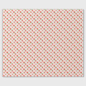 Papier Cadeau Fraises et Coeurs sucrés (Plat)