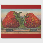 Papier Cadeau Fraises Géant Antique Fruit Amusement (Plat)