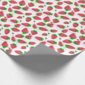 Papier Cadeau Fraises hachées vertes Whimsical (Coin)