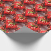 Papier Cadeau Fraises mécaniques (Coin)