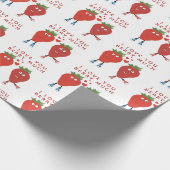 Papier Cadeau Fraises Mignonnes En Amour (Coin)