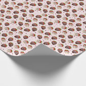 Papier Cadeau Fraises Recouvertes de Chocolat (Coin)