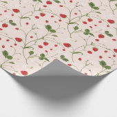 Papier Cadeau Fraises sauvages (lin) - Papier à envelopper (Coin)