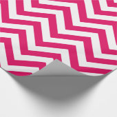 Papier Cadeau Framboise blanc XL Chevron ZigZag Motif (Coin)