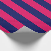 Papier Cadeau Framboise, bleu marine, Motif X (Coin)