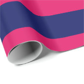 Papier Cadeau Framboise, bleu marine, Motif X (Coin rond)