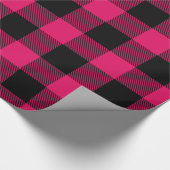 Papier Cadeau Framboise géant Buffalo carreau bûcheron (Coin)