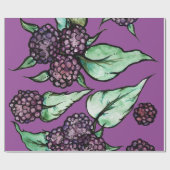 Papier Cadeau Framboise noire (Plat)