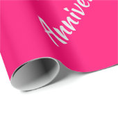 Papier Cadeau Framboise Vive (Coin rond)