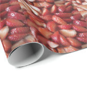 Papier Cadeau Framboises, Snack de nourriture saine, Fruits roug (Coin rond)