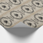 Papier Cadeau francais botanique vintage queen bee (Coin)